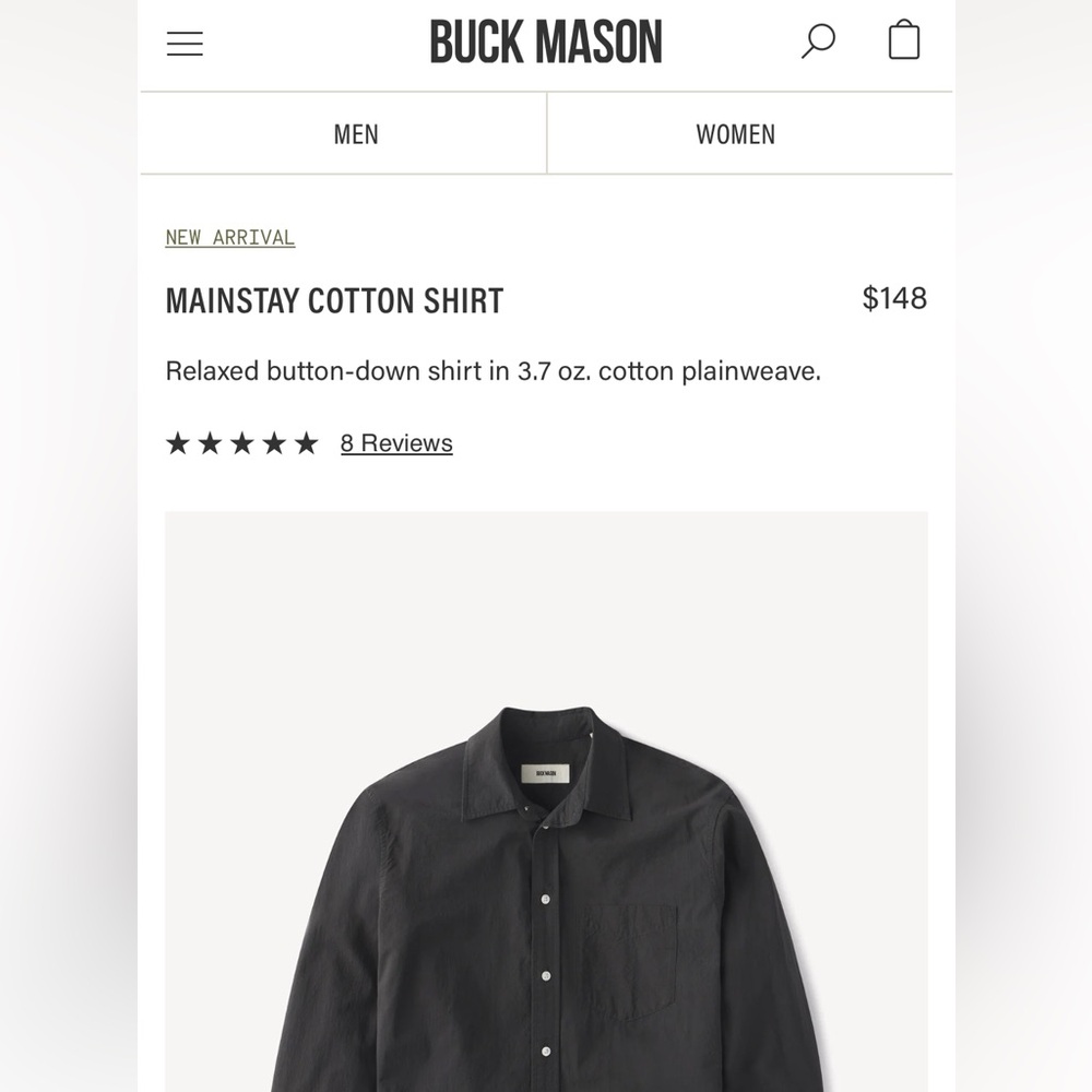 Buck Mason Mainstay Navy Small